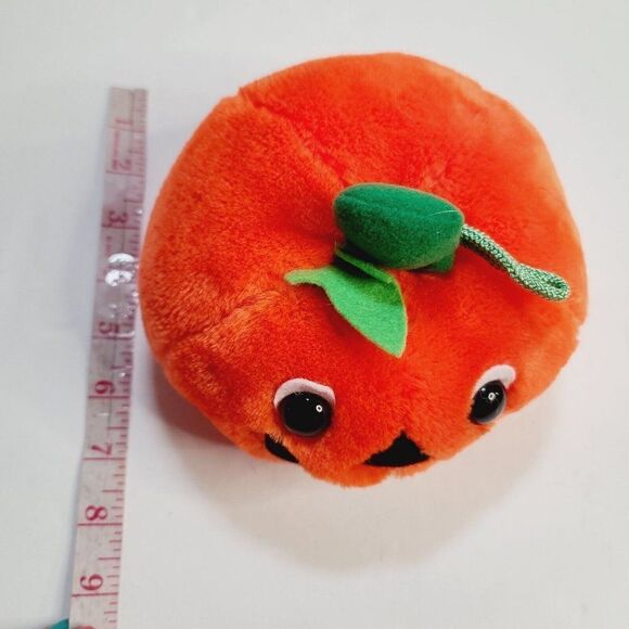 Vintage Wego Fiesta Pumpkin Jack-O-Lantern Halloween Plush Stuffed Animal 1989 - Picture 10 of 11